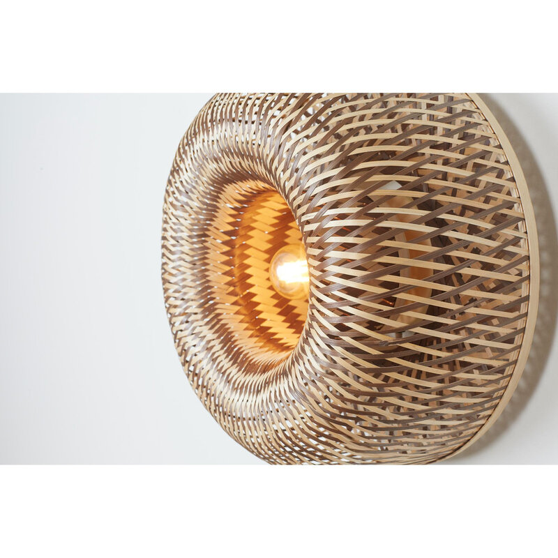 Good&Mojo-collectie Wandlamp Barbados - Naturel/bruin - Ø35cm