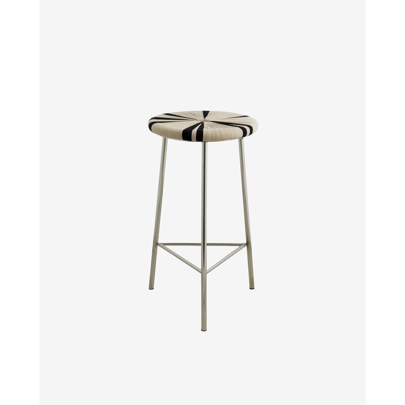 Nordal-collectie MORICE stool, high - black/ivory