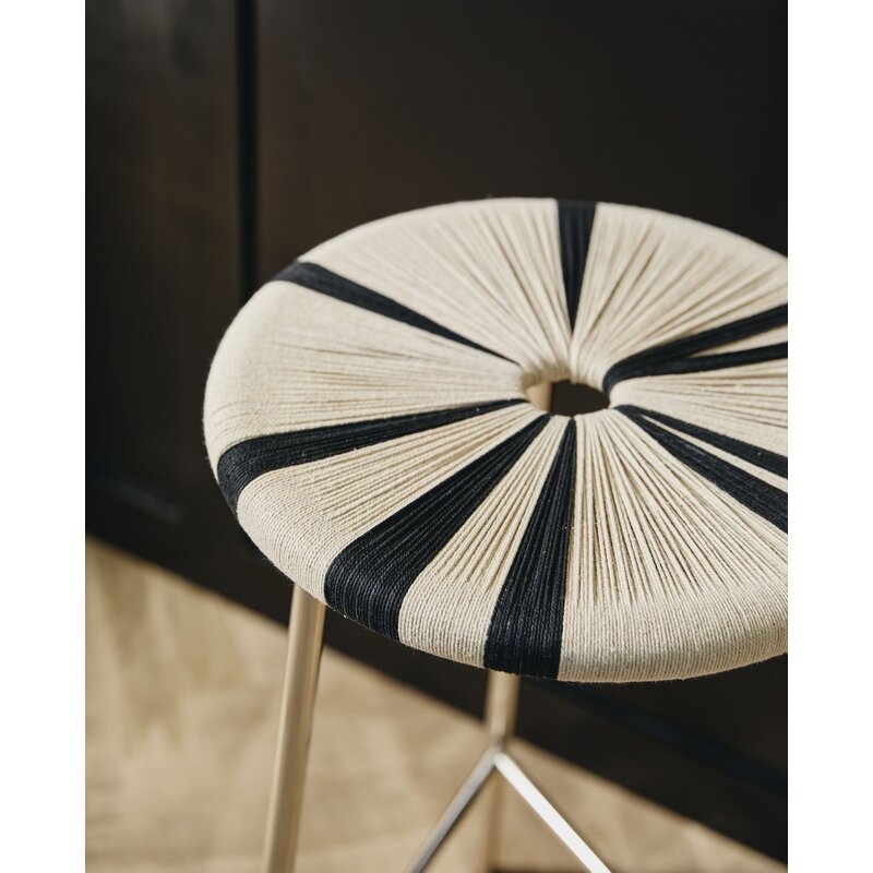 Nordal-collectie MORICE kruk Zwart-ivoor 71,5 cm hoog