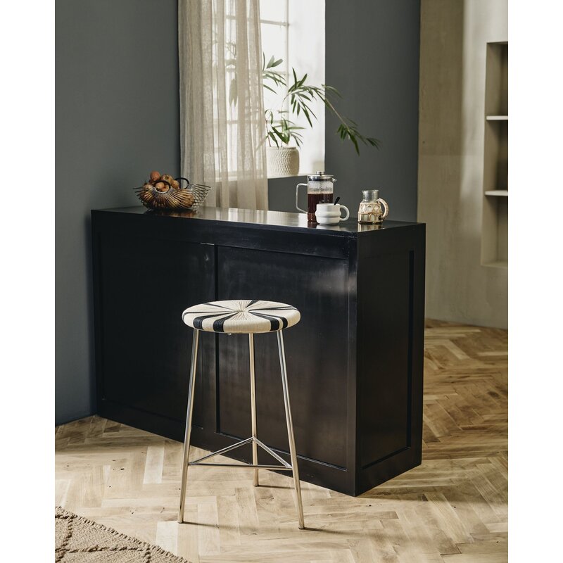 Nordal-collectie MORICE kruk Zwart-ivoor 71,5 cm hoog