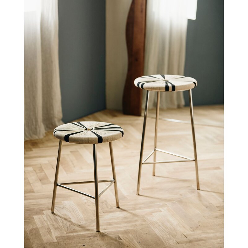 Nordal-collectie MORICE kruk Zwart-ivoor 53 cm hoog