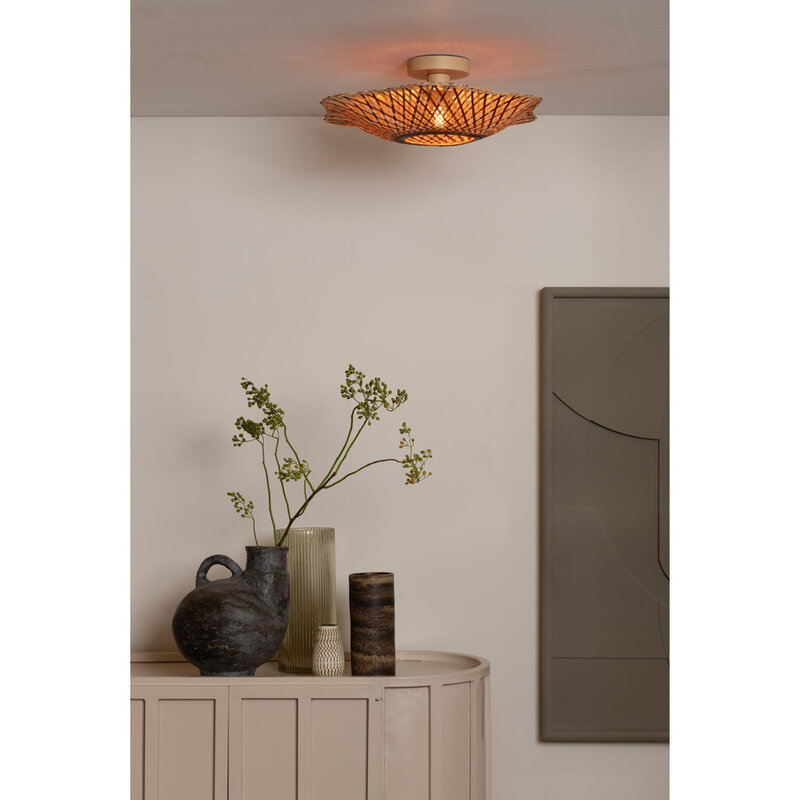 Good&Mojo-collectie Plafonniere Madura - Naturel - Ø13cm