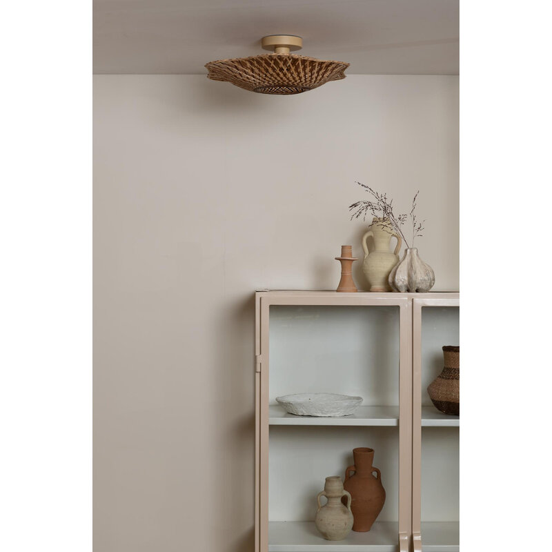Good&Mojo-collectie Plafonniere Madura - Naturel - Ø13cm