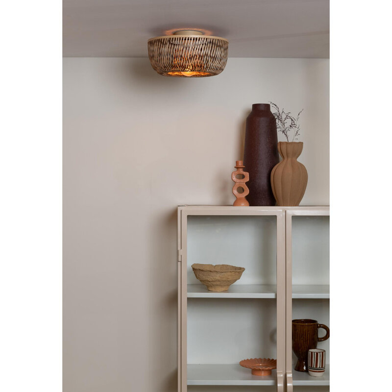 Good&Mojo-collectie Plafonniere Barbados - Naturel - Ø35cm