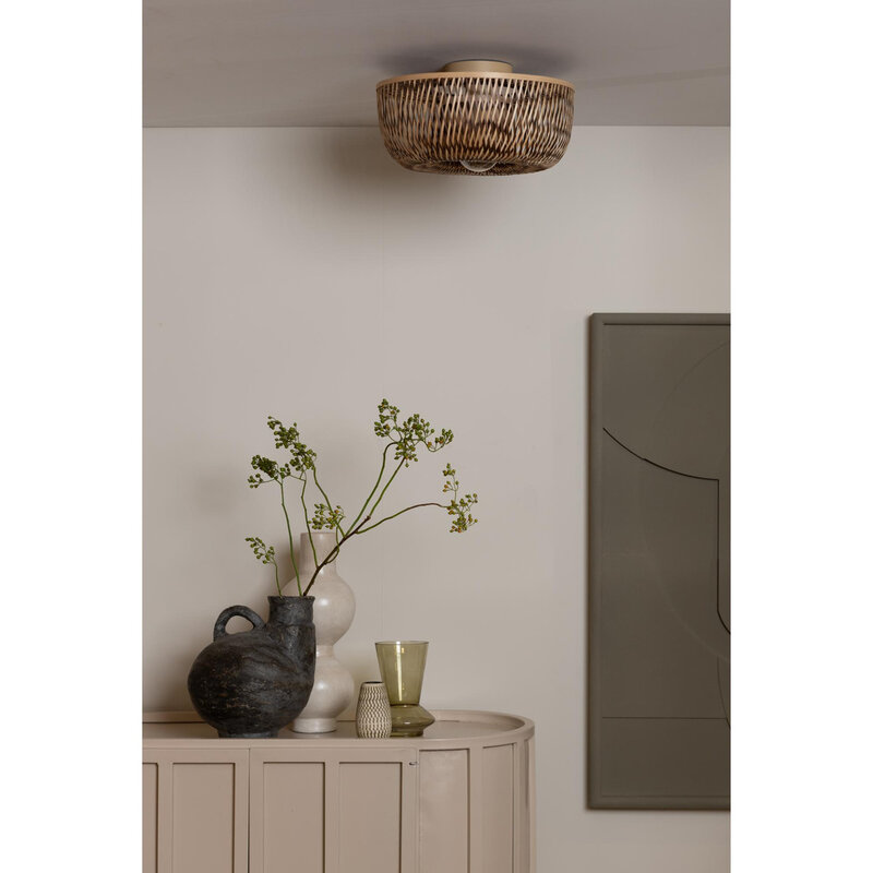 Good&Mojo-collectie Plafonniere Barbados - Naturel - Ø35cm