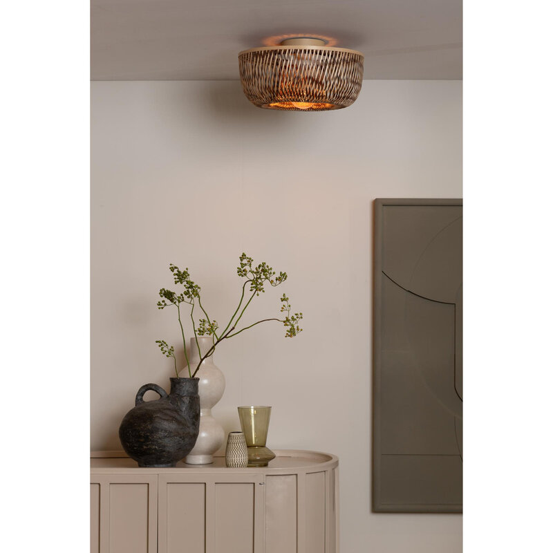 Good&Mojo-collectie Plafonniere Barbados - Naturel - Ø35cm