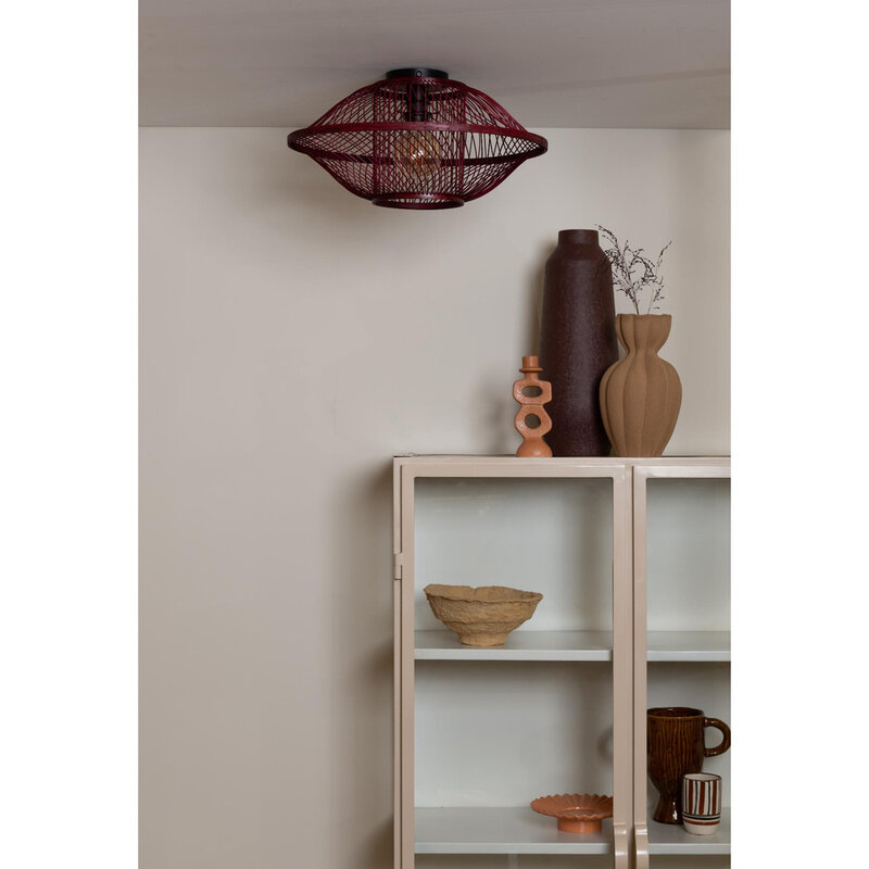 Good&Mojo-collectie Plafonniere Maui - Bordeaux - Ø50cm