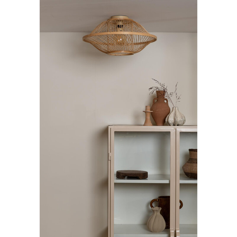 Good&Mojo-collectie Plafonniere Maui - Naturel - Ø50cm