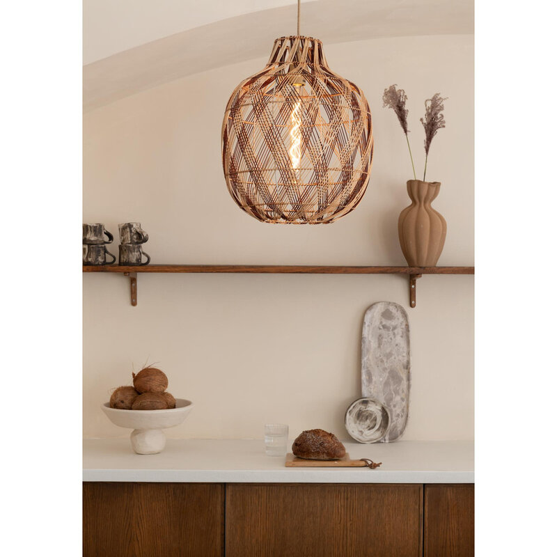 Good&Mojo-collectie Hanglamp Mendoza - Naturel - Ø40cm