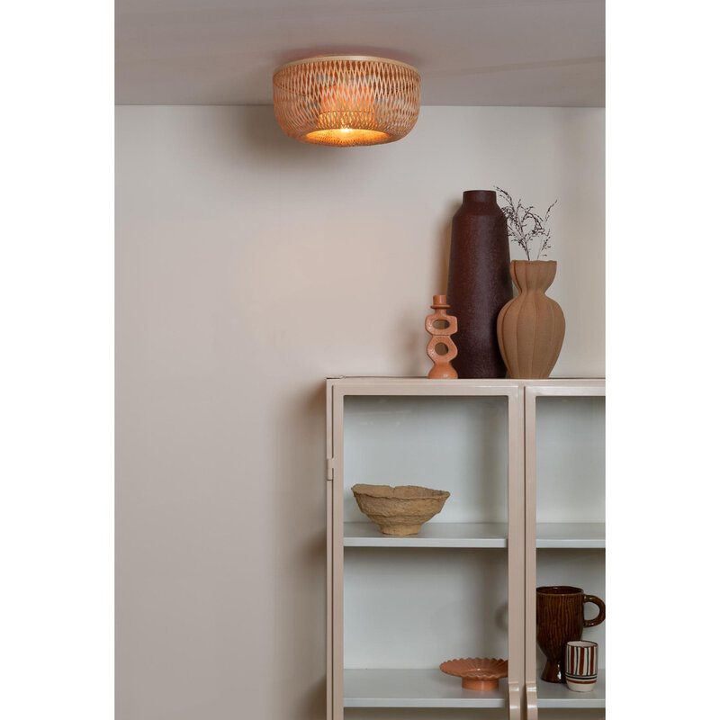 Good&Mojo-collectie Plafonniere Barbados - Naturel - Ø35cm
