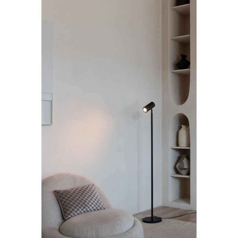Good&Mojo-collectie Vloerlamp Java - Zwart - Ø23cm