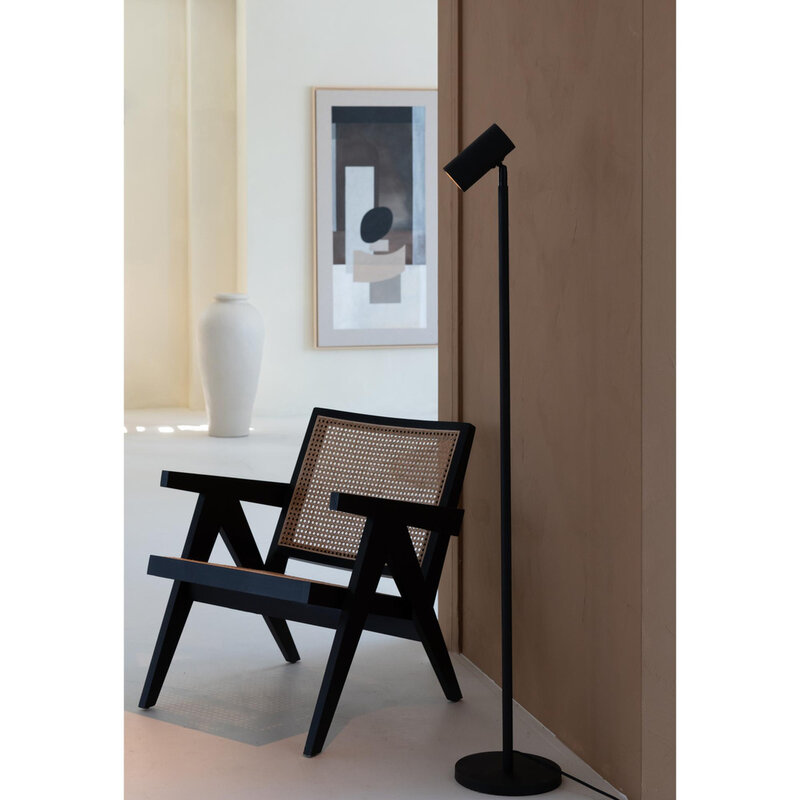 Good&Mojo-collectie Vloerlamp Java - Zwart - Ø23cm
