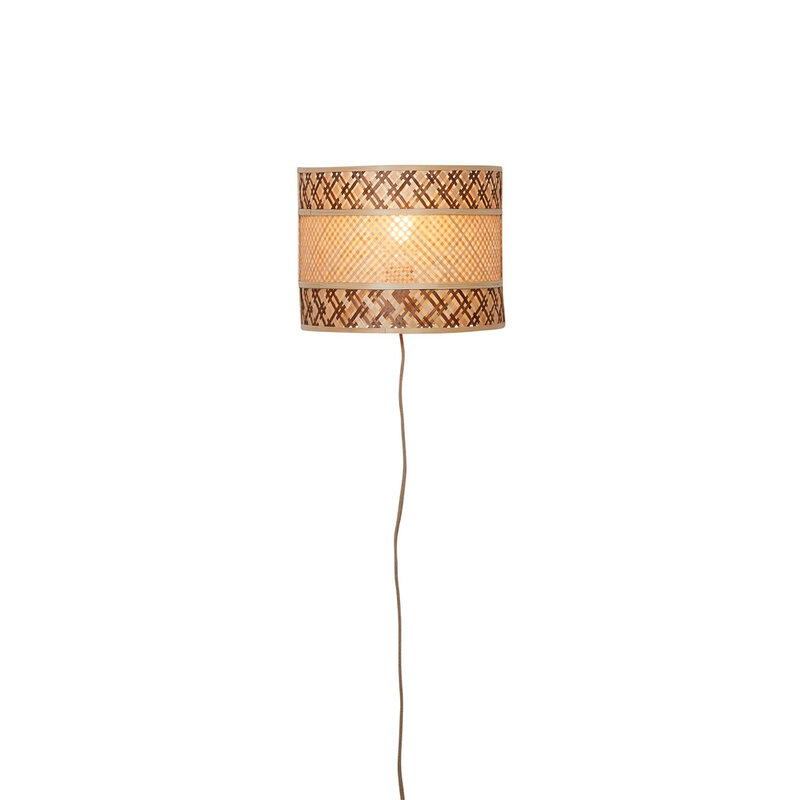 Good&Mojo-collectie Wandlamp Langkawi - Naturel/bruin - 32cm