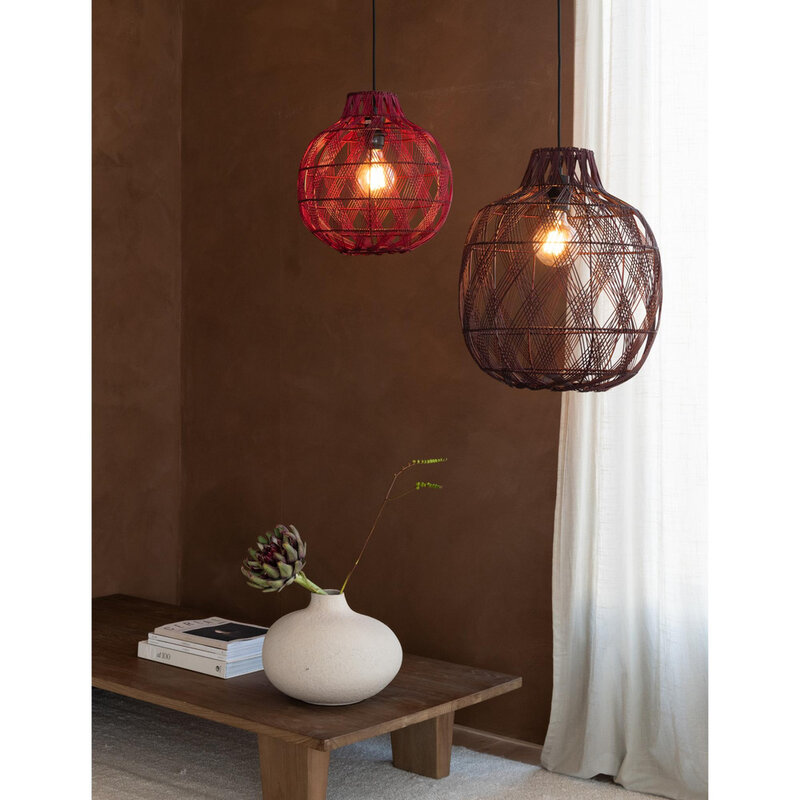 Good&Mojo-collectie Hanglamp Mendoza - Bordeaux - Ø40cm
