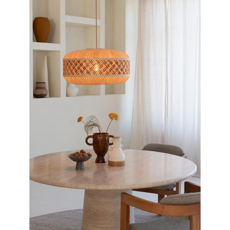 Good&Mojo-collectie Hanglamp Langkawi - Naturel / bruin - Ø50cm