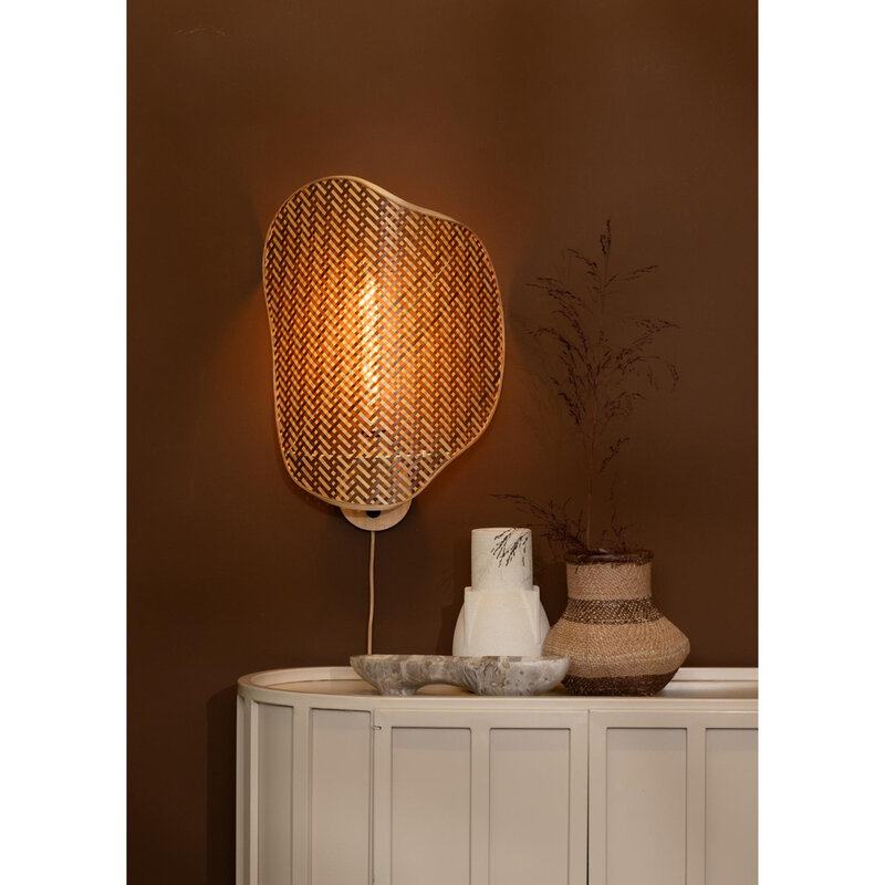 Good&Mojo-collectie Wandlamp Kinabalu - Naturel / bruin - 50x40x50cm