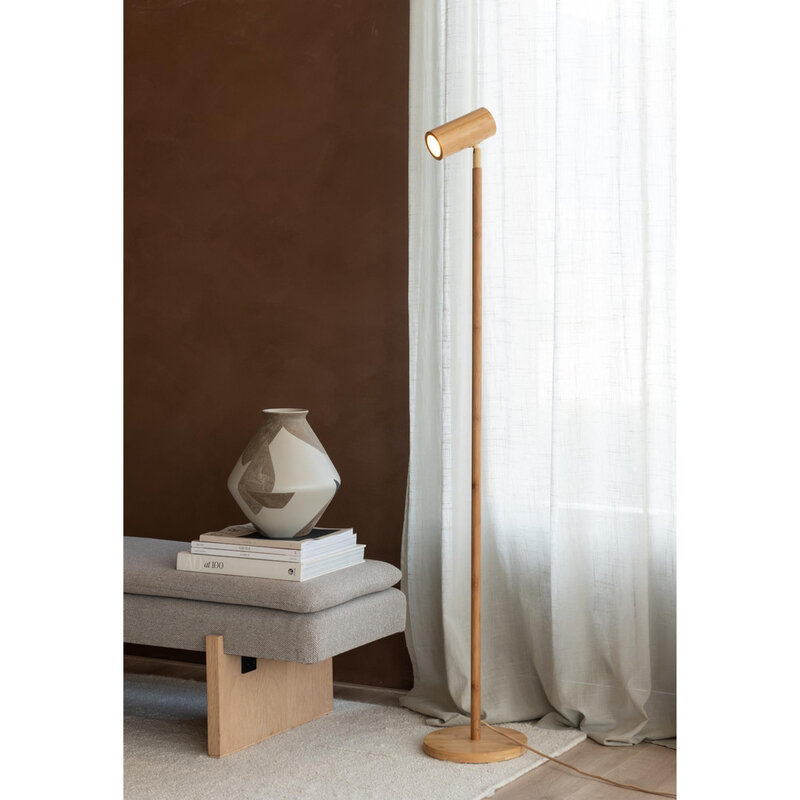 Good&Mojo-collectie Vloerlamp Java - Naturel - Ø23cm