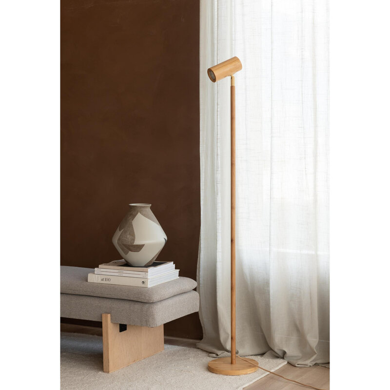 Good&Mojo-collectie Vloerlamp Java - Naturel - Ø23cm