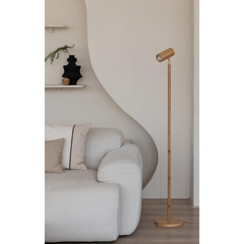 Good&Mojo-collectie Vloerlamp Java - Naturel - Ø23cm