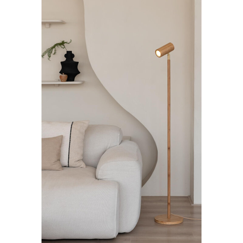 Good&Mojo-collectie Vloerlamp Java - Naturel - Ø23cm