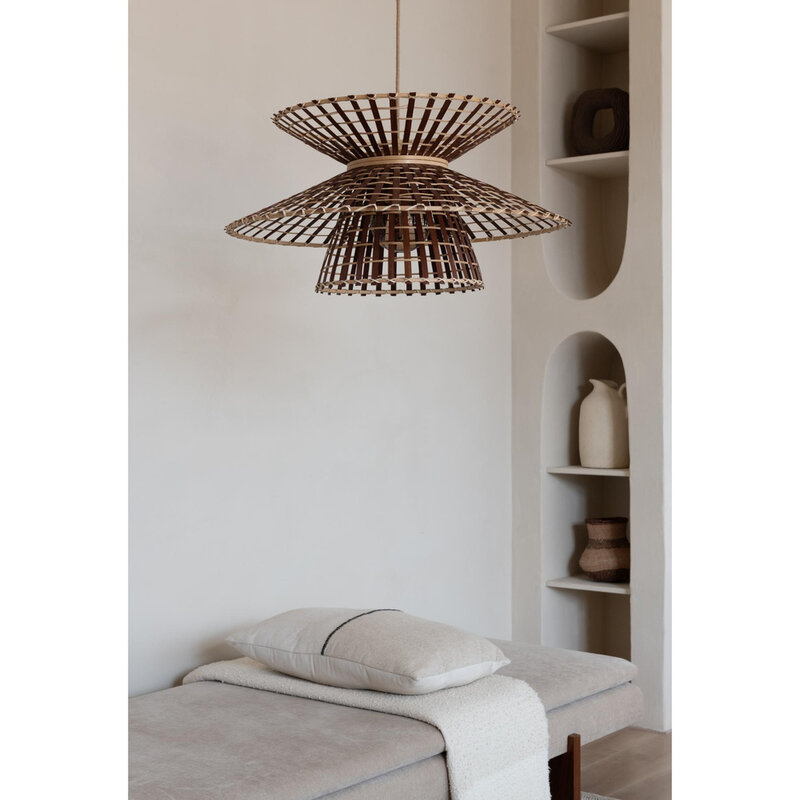 Good&Mojo-collectie Hanglamp Machupicchu - bruin- Ø57cm