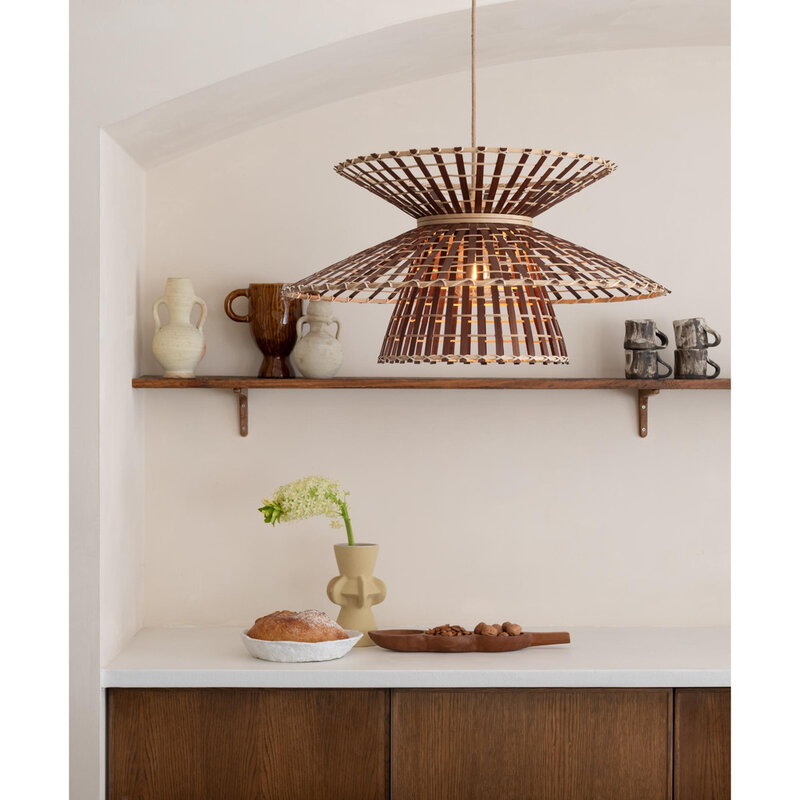 Good&Mojo-collectie Hanglamp Machupicchu - bruin- Ø57cm