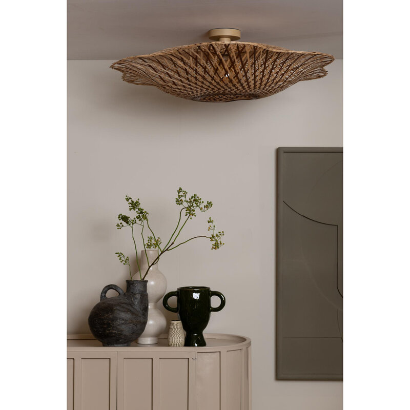 Good&Mojo-collectie Plafonniere Madura - Naturel - Ø22cm