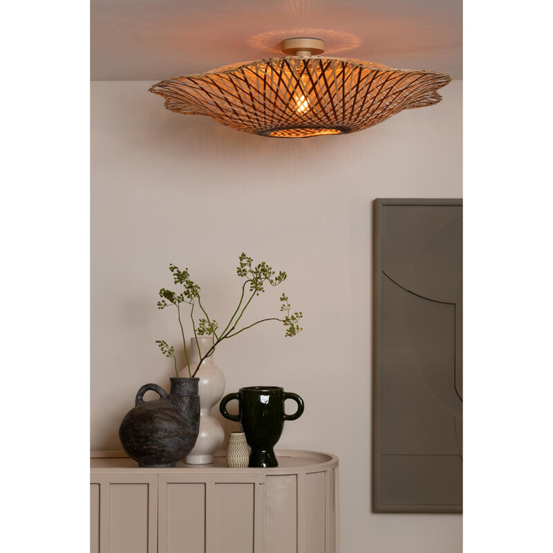 Good&Mojo-collectie Plafonniere Madura - Naturel - Ø22cm