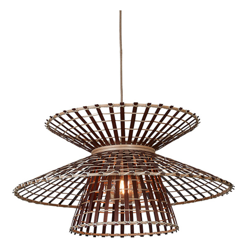 Good&Mojo-collectie Hanglamp Machupicchu - bruin- Ø57cm