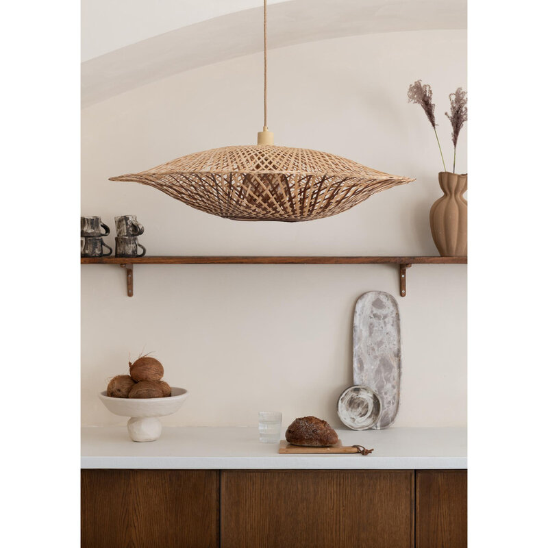 Good&Mojo-collectie Hanglamp Madura - Naturel - bruin - Ø22cm