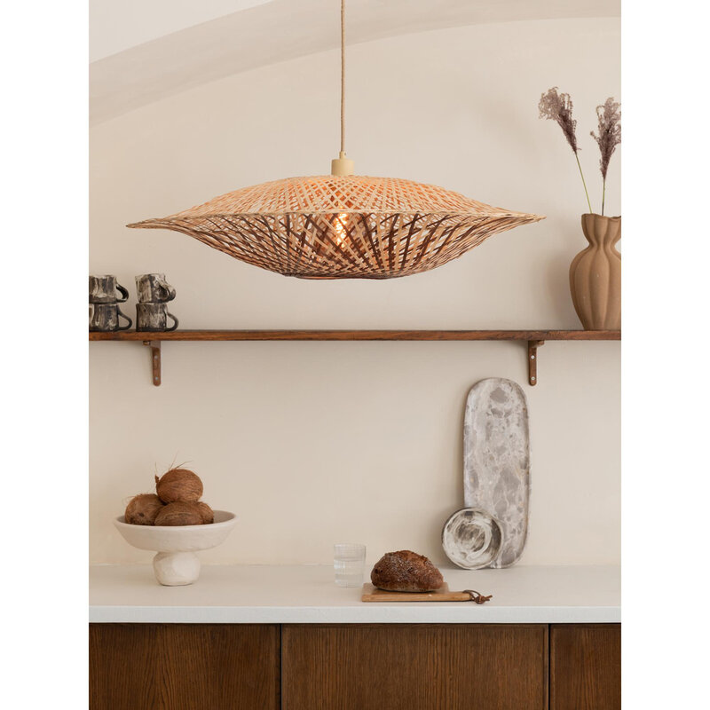 Good&Mojo-collectie Hanglamp Madura - Naturel - bruin - Ø22cm