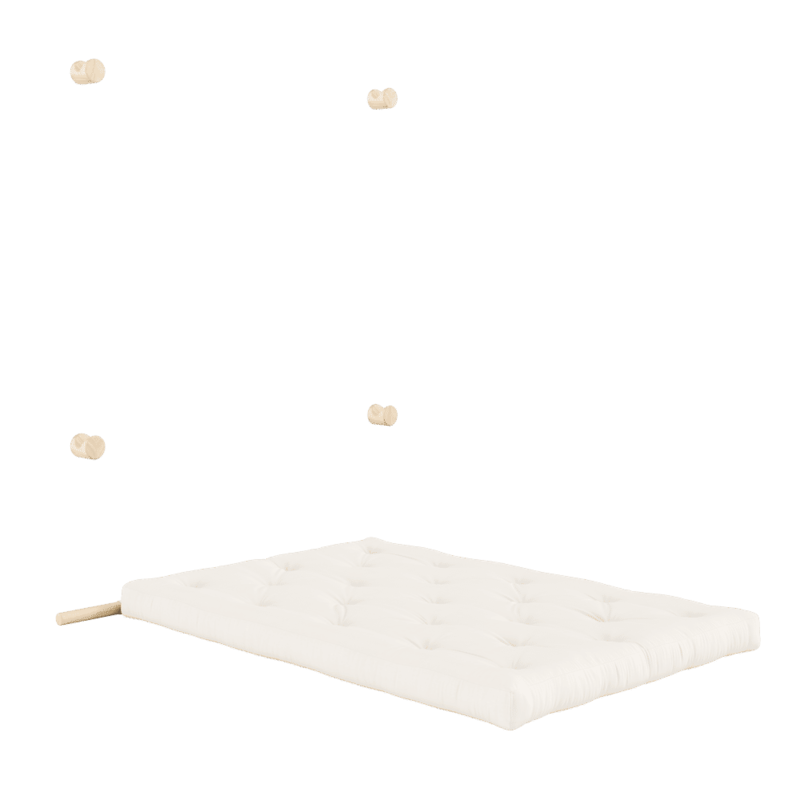 Karup Design-collectie HOOKED RAW 135 x 200 W. BRAVO MATTRESS NATURAL