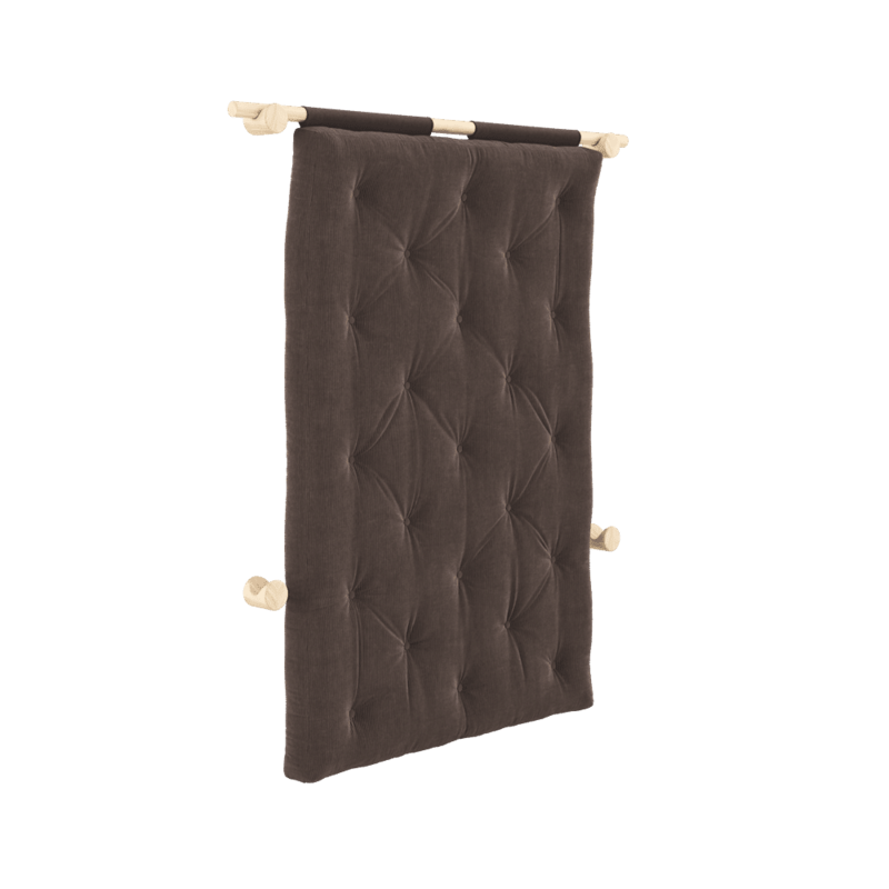 Karup Design-collectie HOOKED RAW 135 x 200 W. BRAVO MATTRESS CHOCOLATE