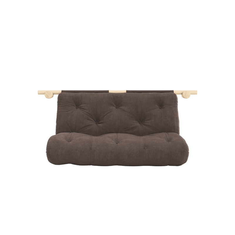 Karup Design-collectie HOOKED RAW 135 x 200 W. BRAVO MATTRESS CHOCOLATE