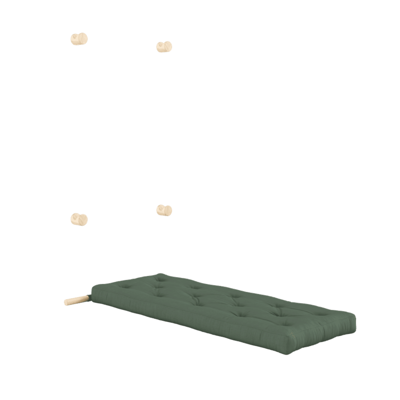 Karup Design-collectie HOOKED RAW 75 x 200 W. BRAVO MATTRESS OLIVE GREEN