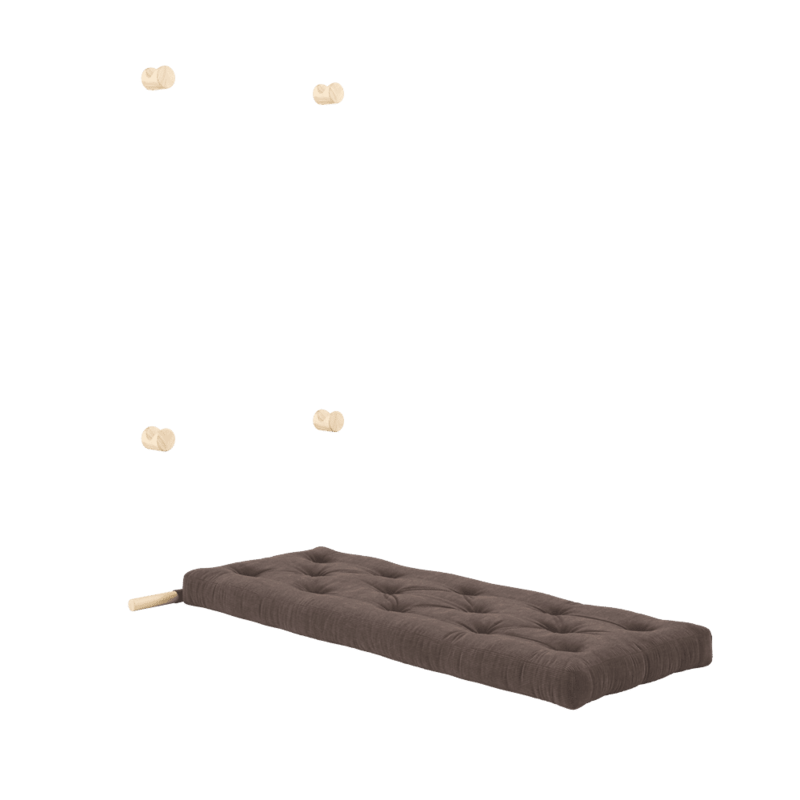 Karup Design-collectie HOOKED RAW 75 x 200 W. BRAVO MATTRESS CHOCOLATE