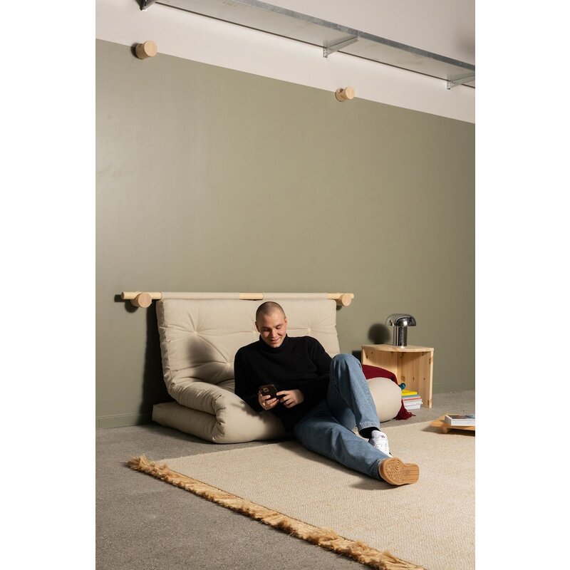 Karup Design-collectie HOOKED RAW 135 x 200 W. BRAVO MATTRESS OLIVE GREEN