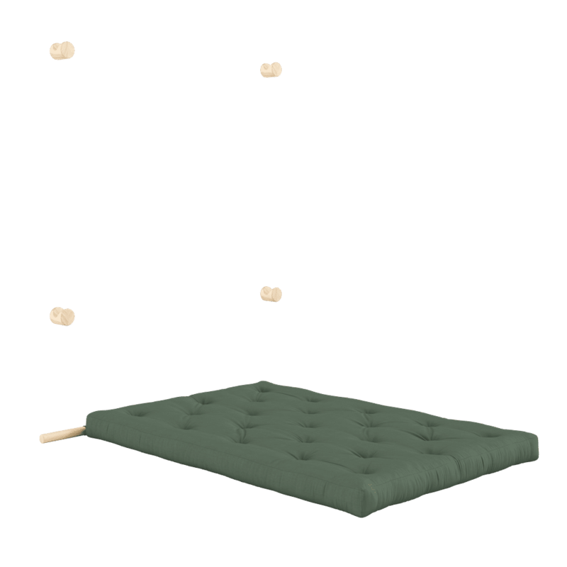 Karup Design-collectie HOOKED RAW 135 x 200 W. BRAVO MATTRESS OLIVE GREEN