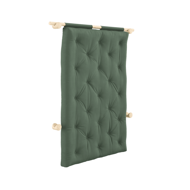 Karup Design-collectie HOOKED RAW 135 x 200 W. BRAVO MATTRESS OLIVE GREEN