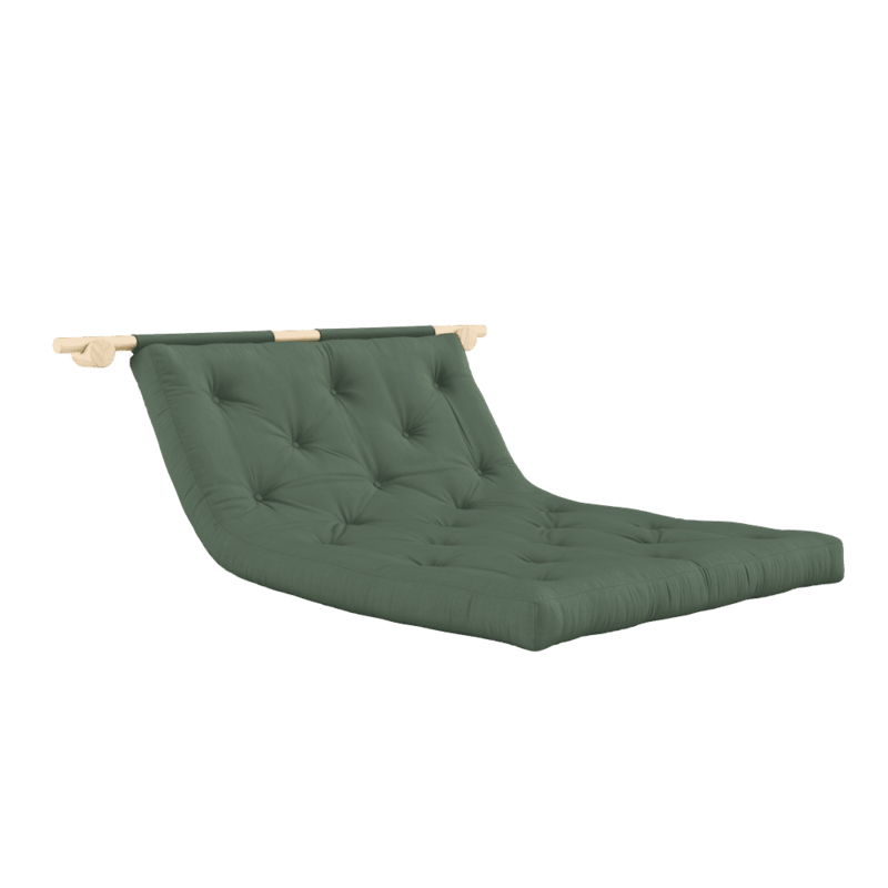 Karup Design-collectie HOOKED RAW 135 x 200 W. BRAVO MATTRESS OLIVE GREEN