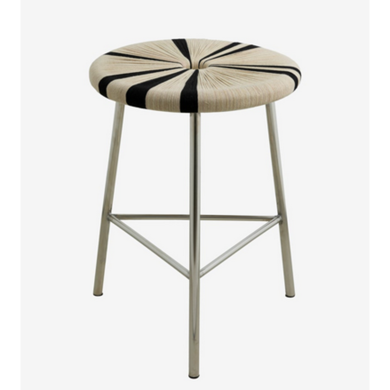Nordal-collectie MORICE kruk Zwart-ivoor 53 cm hoog
