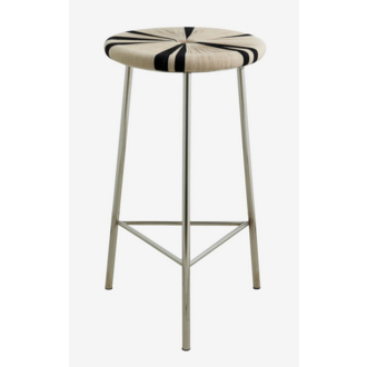 Nordal MORICE stool, high - black/ivory
