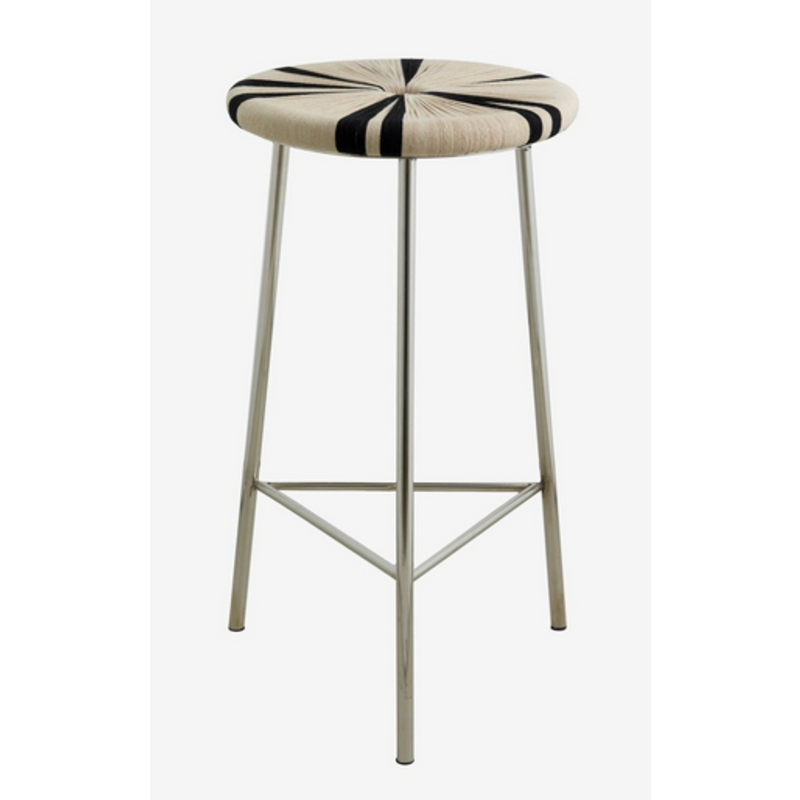 Nordal-collectie MORICE kruk Zwart-ivoor 71,5 cm hoog