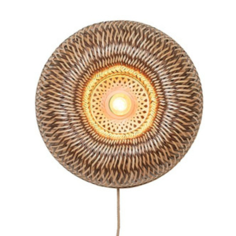 Good&Mojo-collectie Wandlamp Barbados - Naturel - Ø35cm