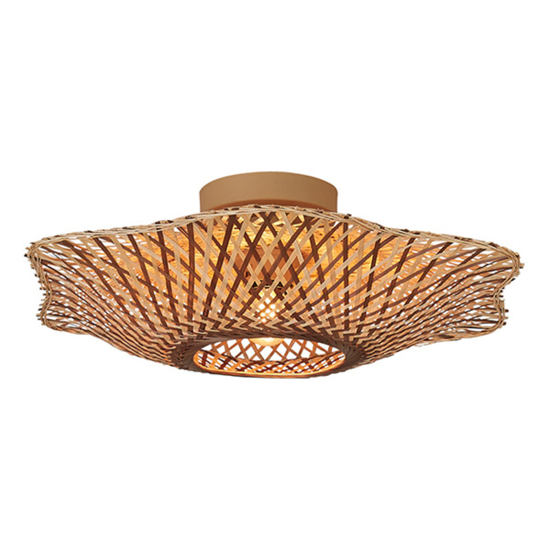Good&Mojo-collectie Plafonniere Madura - Naturel/bruin - Ø13cm