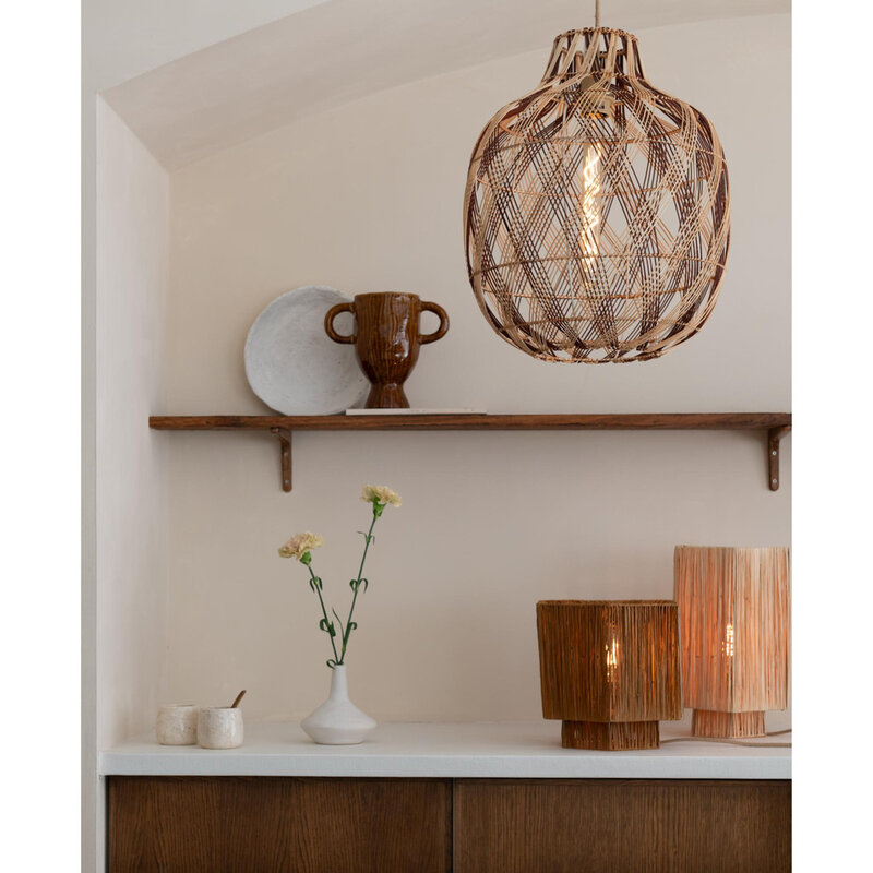Good&Mojo-collectie Hanglamp Mendoza - Naturel - Ø40cm