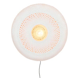 Good&Mojo Wandlamp Palawan 60cm naturel/wit L - b keuze