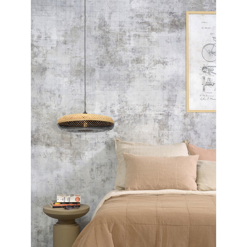 Good&Mojo-collectie Hanging lamp Palawan 60x15cm nat./black, L
