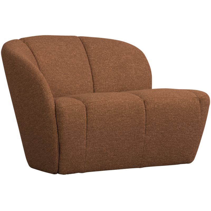 WOOOD-collectie Mojo 2-Zits Bankje Links Boucle Roestbruin Melange