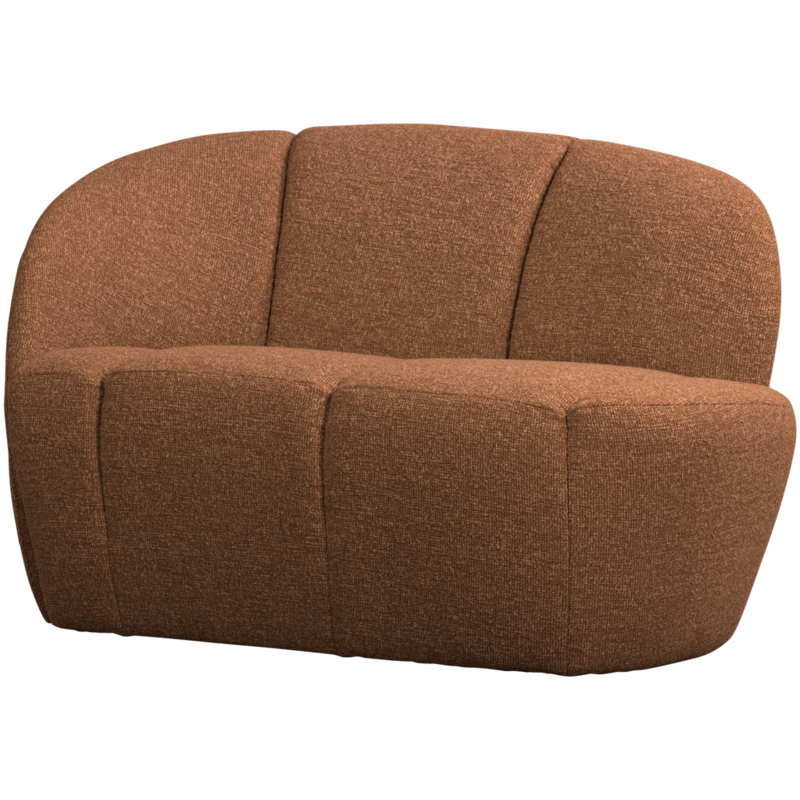 WOOOD-collectie Mojo 2-Zits Bankje Links Boucle Roestbruin Melange